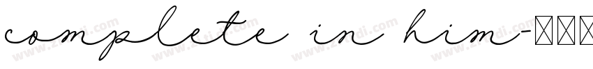 complete in him字体转换